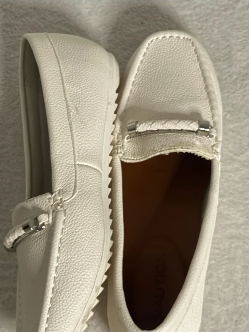 Women’s Size 7 Nautica White Slip-On Loafers